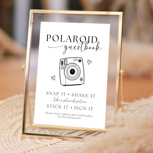 Instax 12 Guest Book Sign | Wedding Guestbook | Polaroid Guestbook | Photo Guestbook Sign | Wedding Polaroid | Camera Guestbook