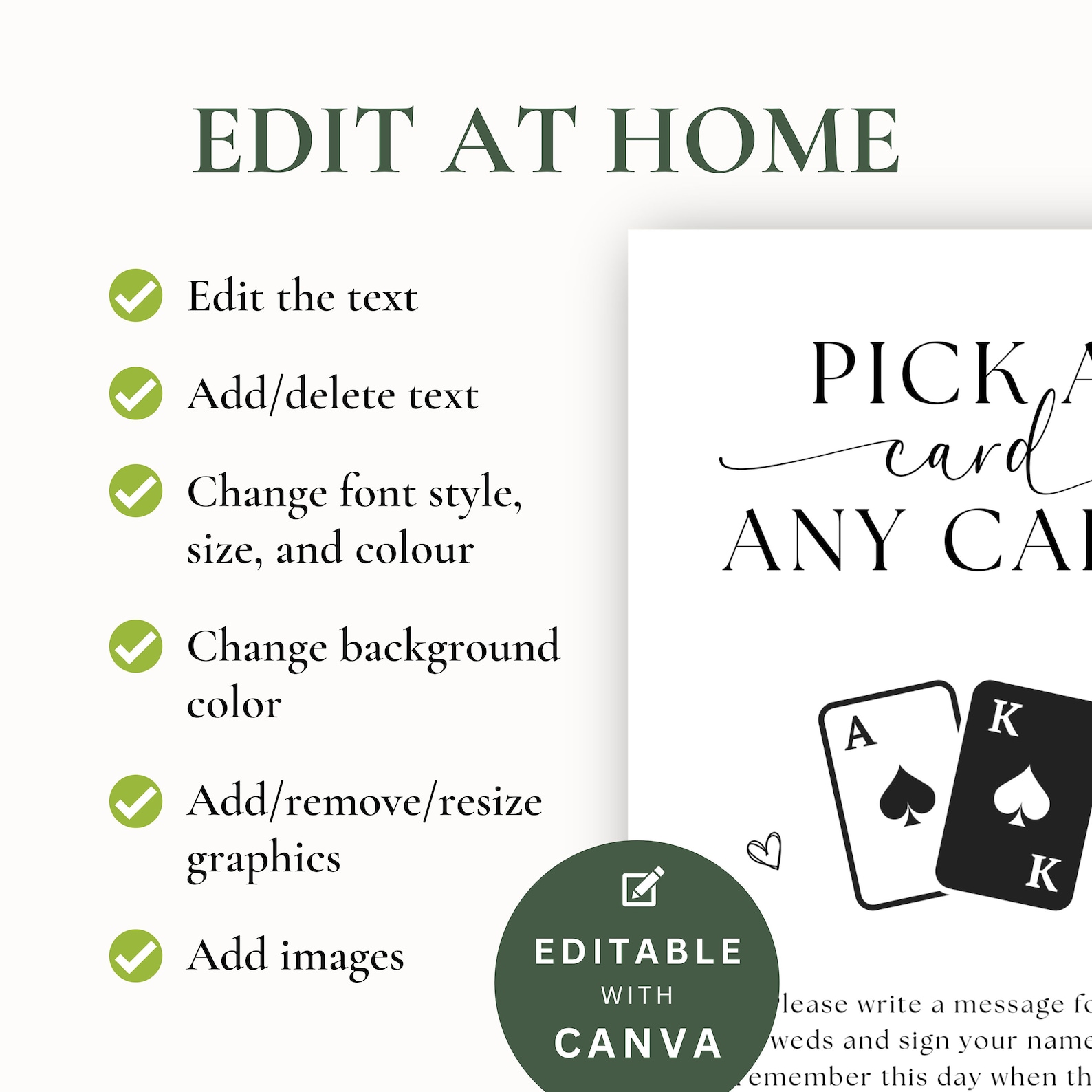 Playing Cards Guest Book Sign | Wedding Guestbook Sign | Unique ...