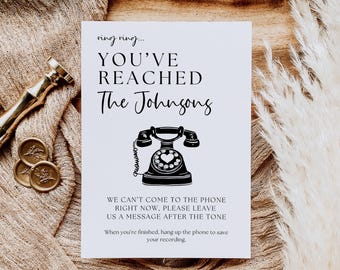 Audio Guestbook Signage, Modern Minimalist Audio Guestbook Sign Leave A Message Audio Guestbook Wedding Sign, Wedding Reception Decor