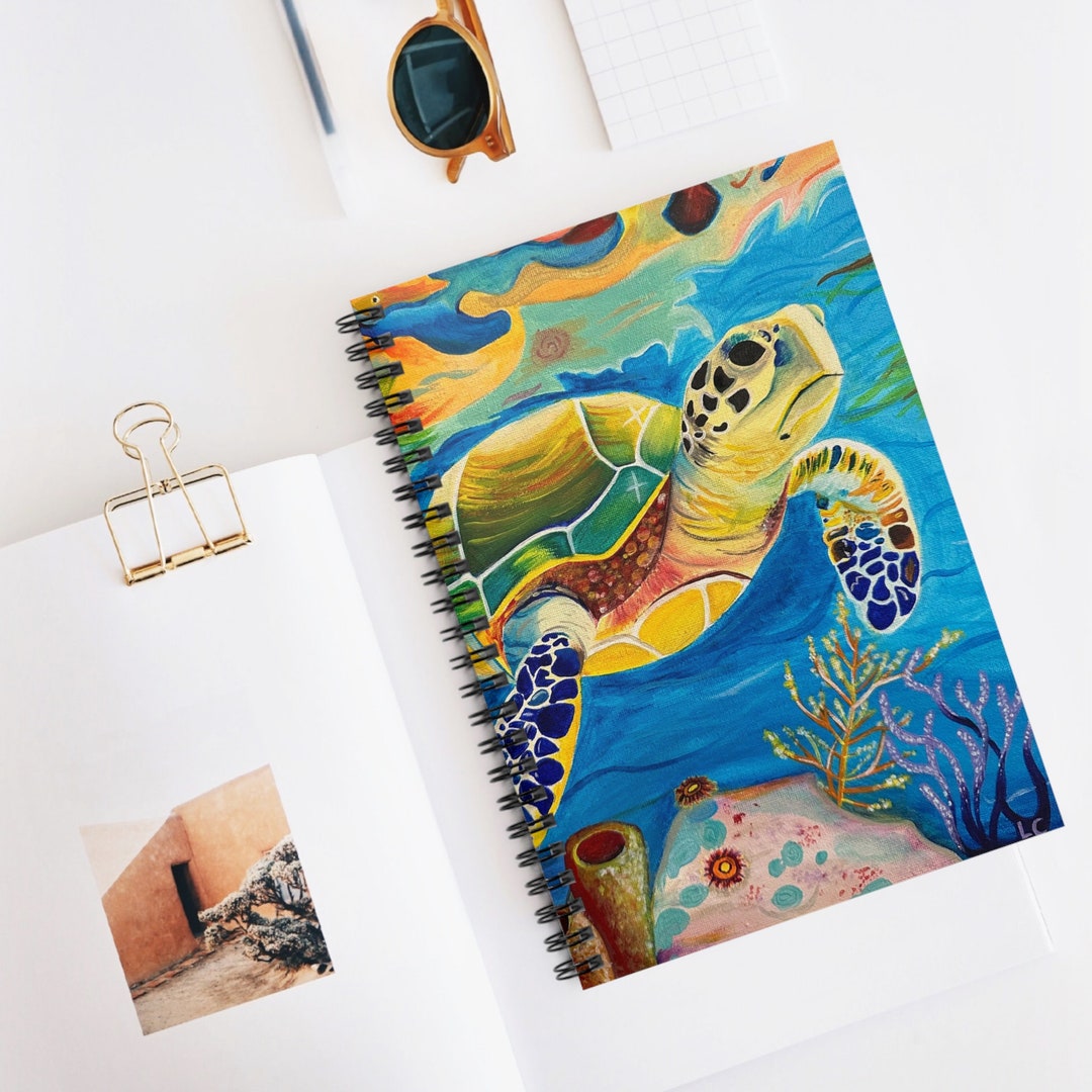 Sully Notebook Sea Turtle Spiral Notebook - Ruled Line - Etsy