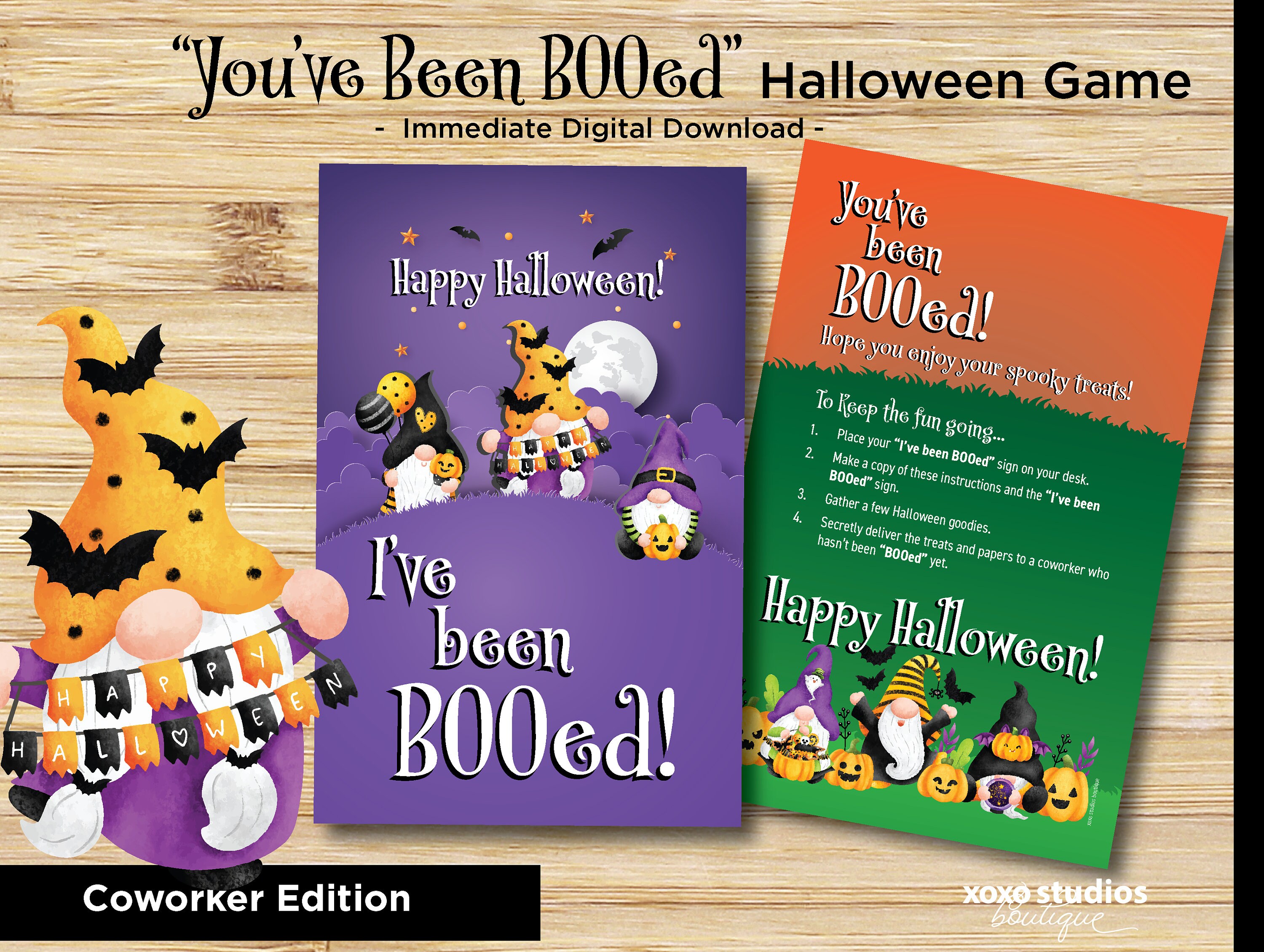 YOU'VE BEEN Booed Halloween Game Coworker Edition Etsy