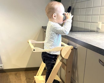 Montessori Foldable Kitchen Helper | Foldable Toddler Step Stool