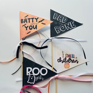 Halloween Mini Pennant Flags: Spooky Party Decor (Digital Download)