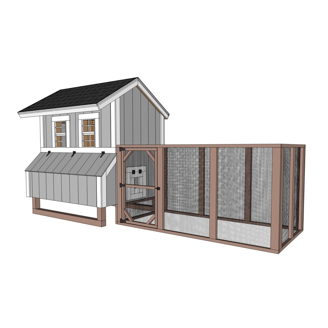 CHICKEN RUN PLANS 4' X 8' Material List / Diy / Step by Step Guide