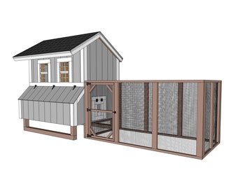 CHICKEN RUN PLANS 4' x 8' + Material List / diy / Step by step guide (chicken run plan only)