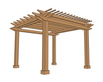 12&#39;x12&#39; BACKYARD PERGOLA PLANS: diy/ Step by step guide + Materials list/ Purgola plans