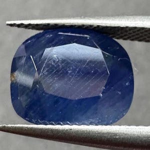 Natural Burma (Mogok) Unheated Sapphire Blue Bicolor Milky cushion Cut Loose Gemstone, 5.1cts