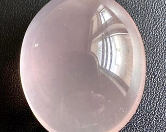 Natural Rose Quartz Cabochon, 126.40 Carats, Light Pink Color with eye, Loose Gemstone
