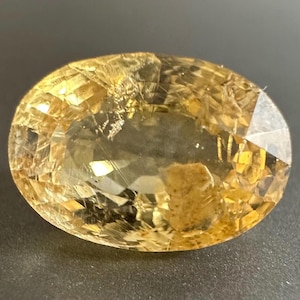 Certified Natural Burmese (Mogok)  Danburite Yellow Color Oval Cut Loose Gemstone, 3.9Cts