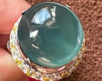 Certified Natural Burmese Grade A Jadeite Jade Highly Translucent Light Blue color Loose Gemstone, 10.35cts