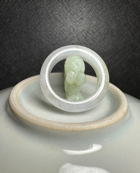 Natural Burmese White/Ivory color Grade A Jadeite… - image 5