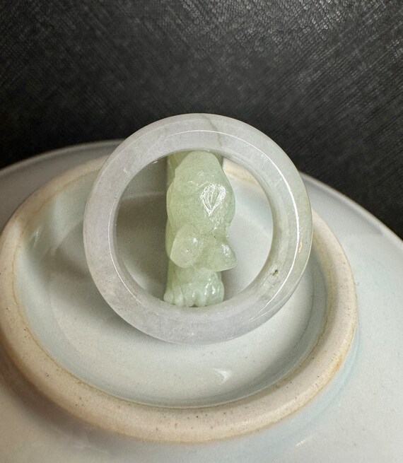 Natural Burmese White/Ivory color Grade A Jadeite… - image 7