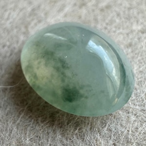 Natural Burmese Jadeite Jade Highly Translucent Green flowers set on a base of light green color loose gemstone