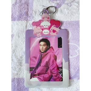 Minini PC Holder Keychain with BTS bias photocard