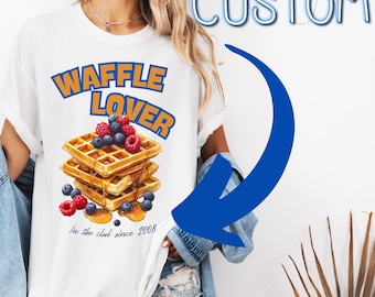Waffel Liebhaber T-Shirt | Individuelles Brunch Foodie Tee
