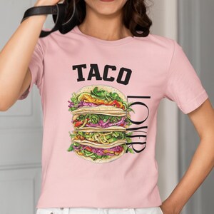 Taco Lover Shirt, Funny Mexican Food Tee, Bold Graphic T-Shirt, Streetwear Taco Aesthetic, Foodie Gift for Him Her, Fun Graphic Top