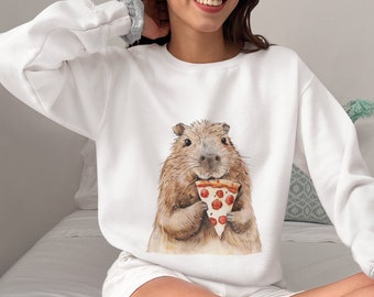 Pizza Rodent Sweatshirt | Funny Animal Graphic Pullover