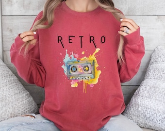 Retro Cassette Tape Sweatshirt | 80s 90s Music Pullover