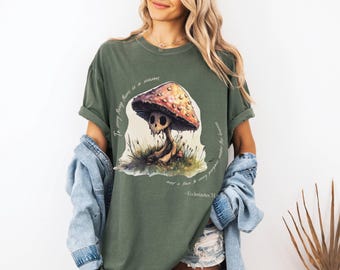 Gothic Skull Mushroom, Unisex Graphic T-Shirt, Mushroom Shirt, Gift for Fans