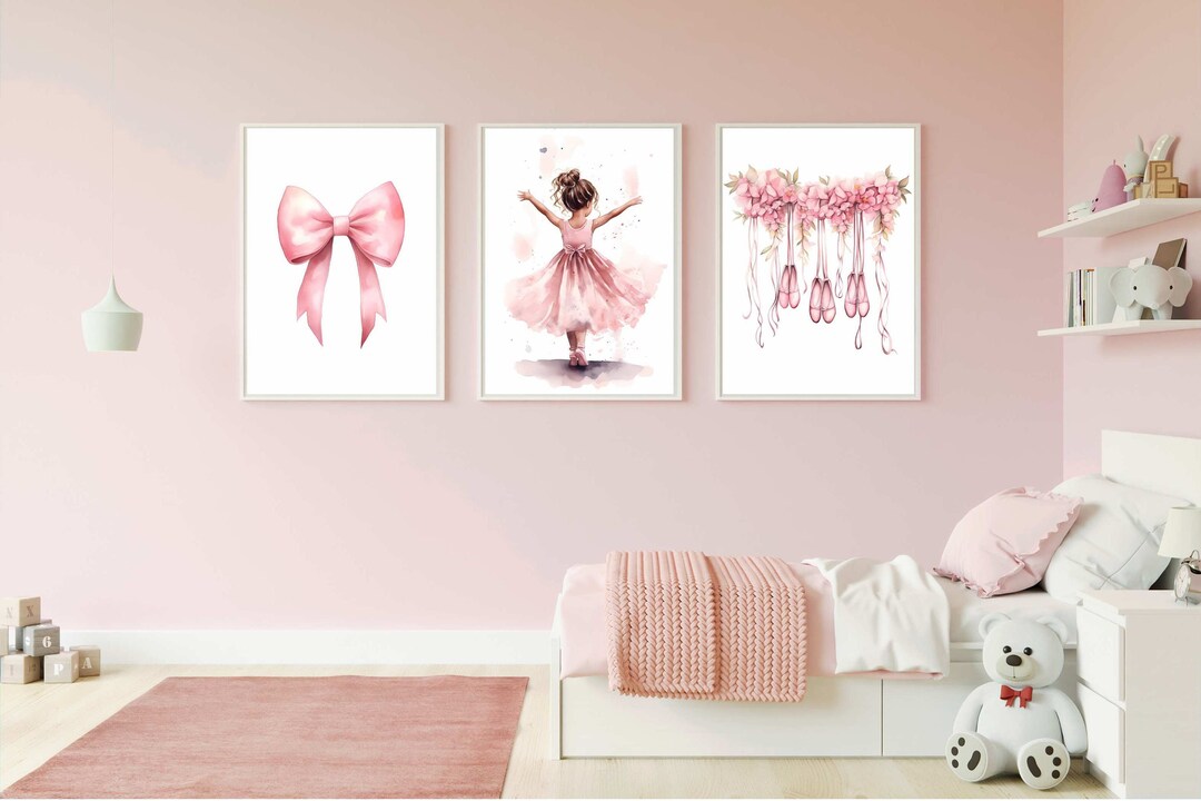 Spannbettlaken-Set Für Mädchen – Rosa Mit Schleife & Glitzer, Polyester-Mikrofaser, Inkl. Kissenbezug, Verschiedene Größen