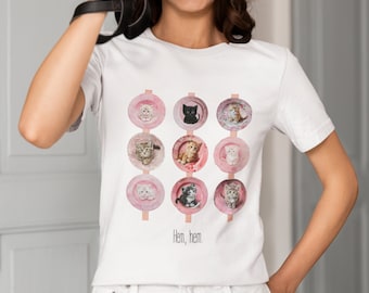 Magical Kitten Plates T-Shirt | Pink Wizardry-Inspired Decor | Fun Gift for Cat Lovers and Magic Fans | Quirky and Playful Design