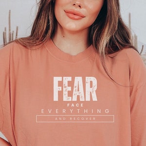 Comfort Colors, Face Everything and Recover, Recovery Shirt, Sobriety Gift, Alcoholics Anonymous, Sober Anniversary, 12 Steps Shirt
