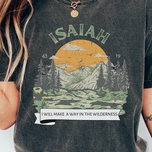 Unisex, Comfort Colors, ISAIAH Shirt, Boho Christian Shirt, Christian Aesthetic Shirt, Christian Shirt Men, Scripture Shirt, Faith Over Fear