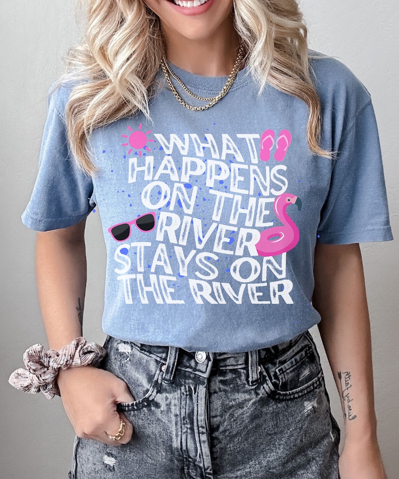 Funny Women's Tank Top - 'What Happens On The River Stays On The River' Print, Casual Sleeveless Tee
