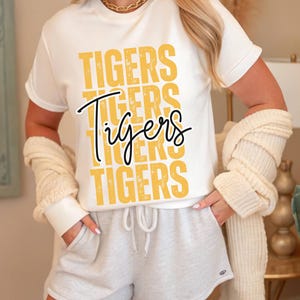 Tiger School Spirit TShirt, Mascot Tee, Tiger Mascot Shirt, Tiger Nation, Tiger Pride Tee, Comfort Colors Shirt