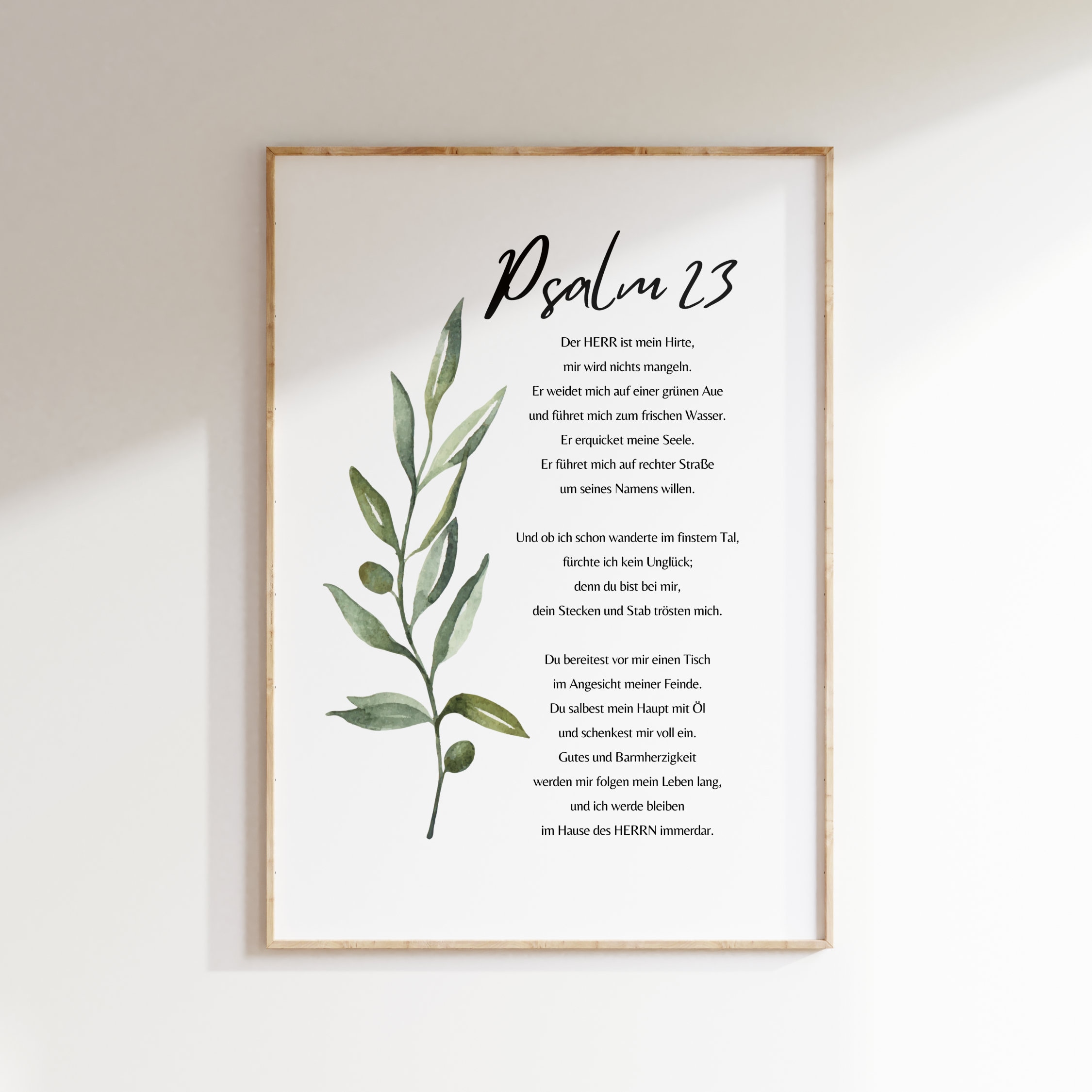 Psalm 23 Deutsch / German, Christliches Poster, Der Herr Ist Mein Hirte,  Bibelvers, Christliches Geschenk, Bibelspruch, Wandbild, Bild, Deko - Etsy  UK