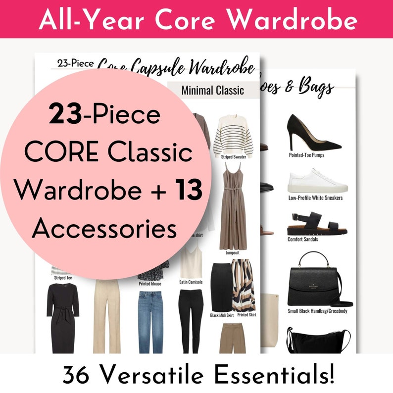 4 Season All Year Classic Capsule Wardrobe Planner for Women Core Wardrobe Summer & Winter Add-On Items 100 Pre-Styled Outfits image 5