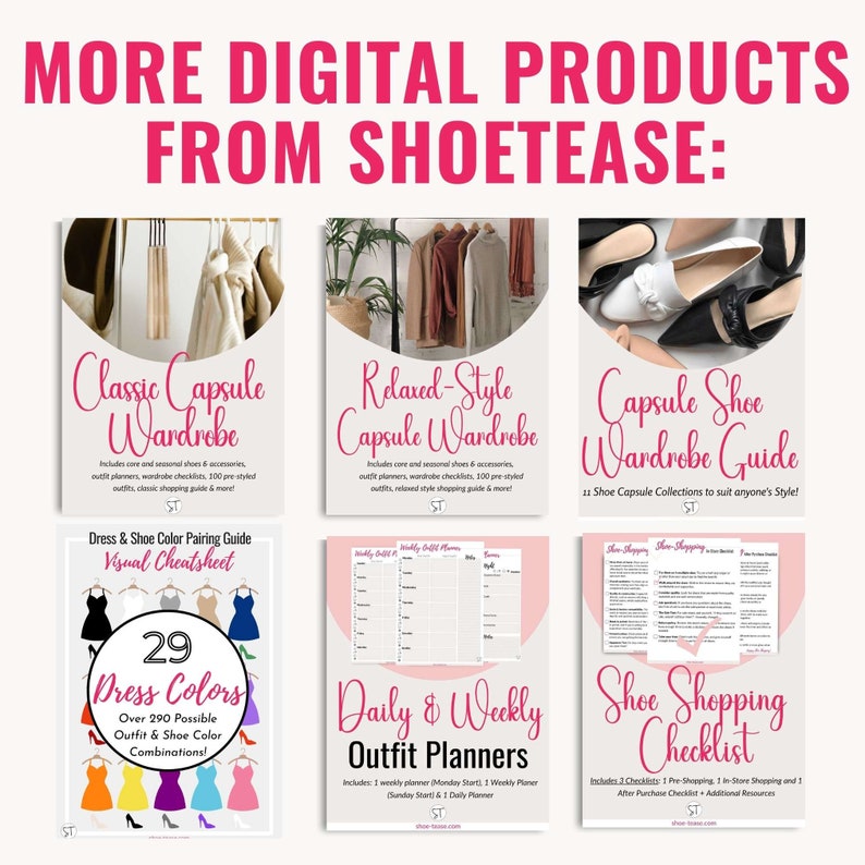 Dress and Shoe Color Pairing Guide Cheatsheet to Match 29 Dress or ...