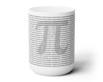 Pi Mug, White 15oz | Engineering Mug | Coffee Mug | Tea Mug | Math Mug | Science Mug | Gift