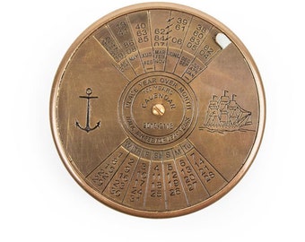 100 Year Calendar brass handmade