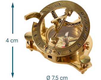Brass sundial compass