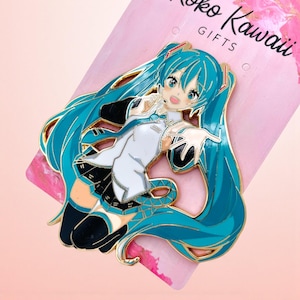 Vocaloid Pop Idol Miku Enamel Pin – XL 8cm Japanese Anime Badge (Ships in 24 Hrs!) | Otaku Gift, Ita Bag Accessory, Vocal Fan Must-Have