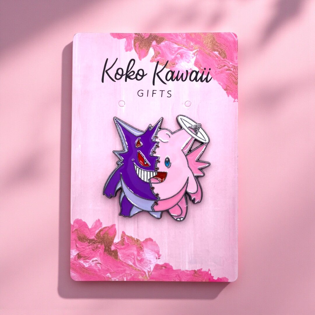 Gengar Clefable Halloween Pin | Cute Kawaii Anime Monster Lapel Pin for ...