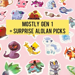 Kanto-Inspired Sticker Set – 100 Glossy Waterproof Stickers for Scrapbooks, Bottles, Journals & More
