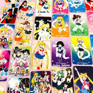 Mini-impressions Magical Girl Anime - Cartes d'art esthétique pour journalisation et décoration, lot de papeterie pastel à collectionner (choisir la taille du jeu)