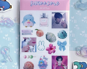 Kpop Stickers - Kawaii Journaling Stickers, PC Deco, Deco Stickers, Pink Aesthetic