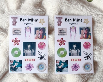 Bea Mine Sticker Sheet- Bedroom Pop Stickers, Bullet Journal Stickers, Deco Stickers, Japanese Stationary