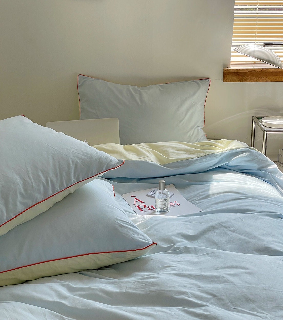 Morandi Duvet Cover Set Cotton Blue and Yellow Duvet Cover Etsy