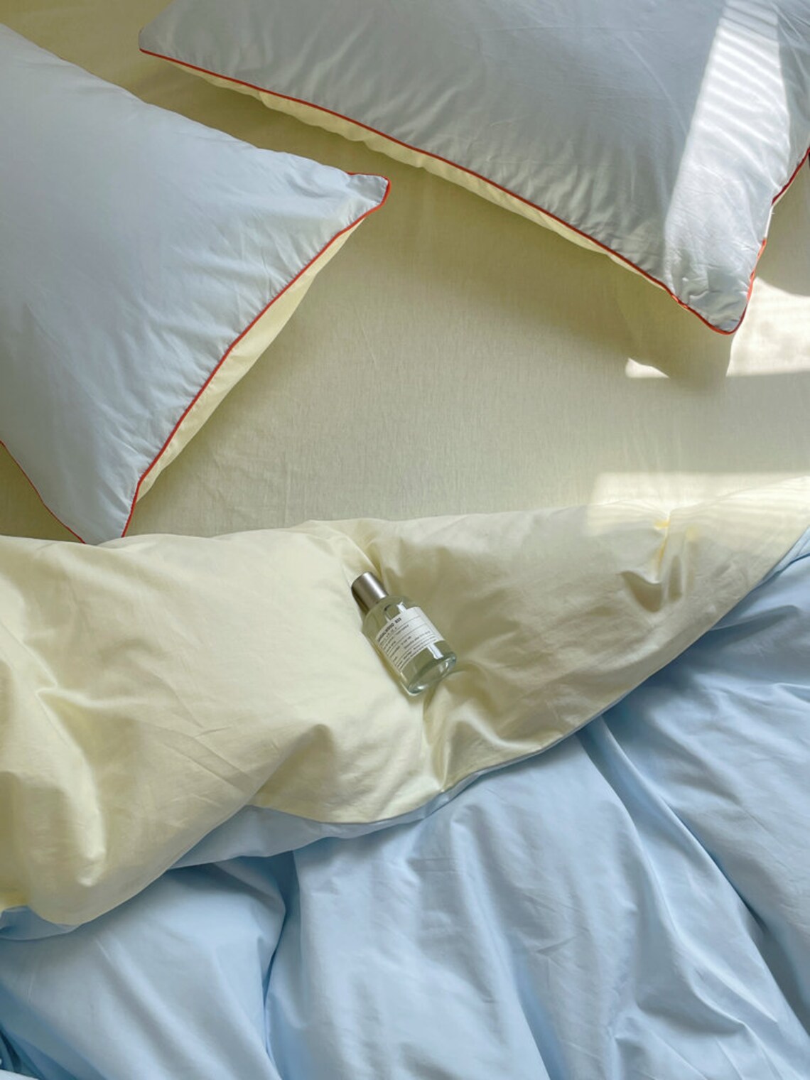 Morandi Duvet Cover Set Cotton Blue and Yellow Duvet Cover Etsy