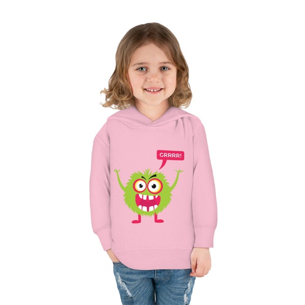 Toddler Pullover Fleece Hoodie, Cute monster Hoodie, Monster Hoodie, Cozy and Adorable Kids' Sweatshirt Little Monster, Monster Hug Monster.