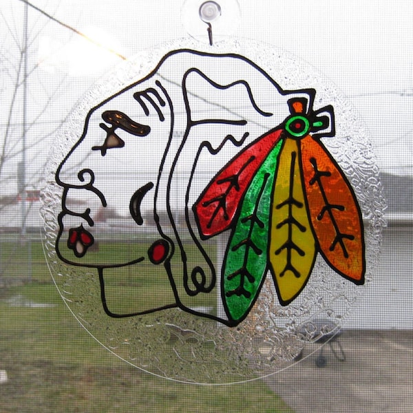 Chicago Blackhawks Logo Suncatcher