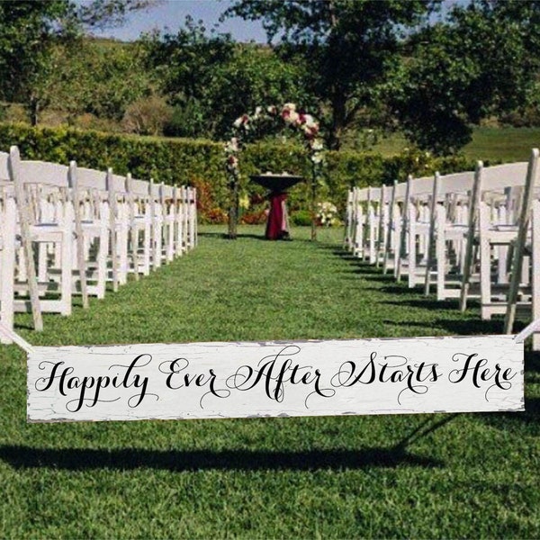 Happily Ever After Starts Here, Ceremony aisle sign