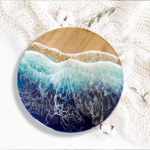 Lazy Susan de 14" con ondas de resina