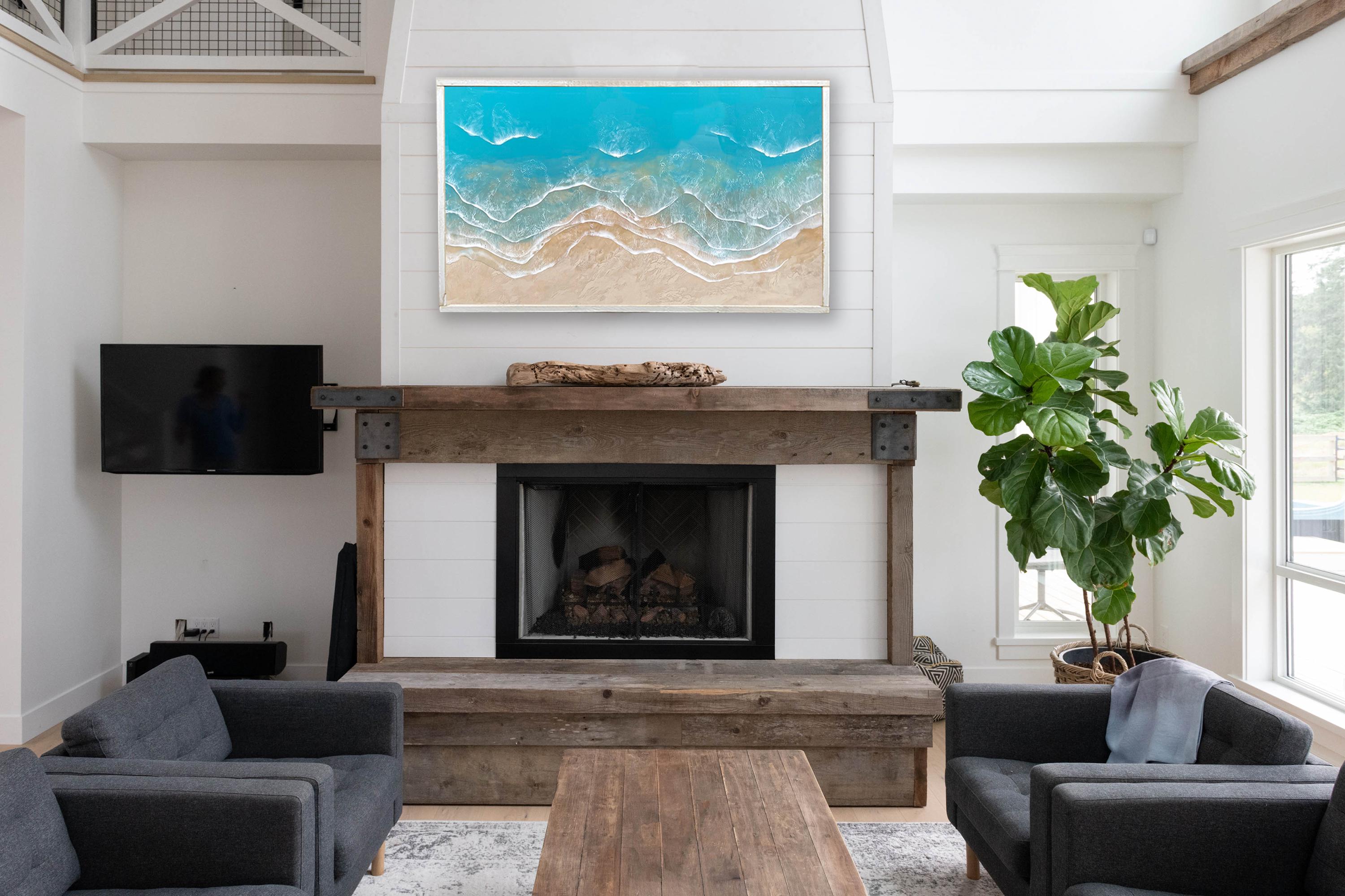 Framed Epoxy Resin Ocean Wave Wall Art: Coastal Decor - Etsy