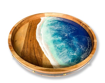 Lazy Susan with Ocean Waves
