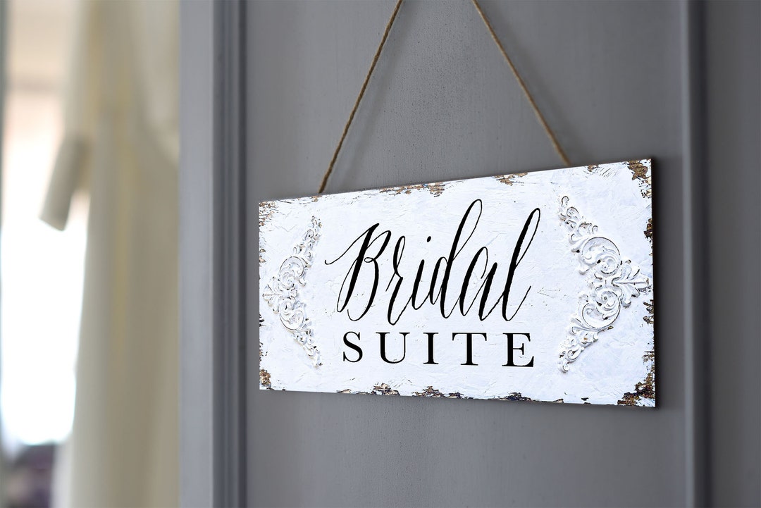 Bridal Suite Vintage Wood Wedding Sign Etsy